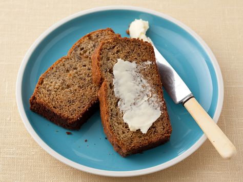 Banana Bread from FoodNetwork.com --- JUST made this. It's cooling on the stove right now. SUPER excited to cut into it this evening after dinner with some honey... Mmm! Make Banana Bread, Pound Cakes, Best Banana Bread, Mary Sue, Banana Bread Recipe, Quick Breads, Banana Bread Recipes, Pavlova, Naan