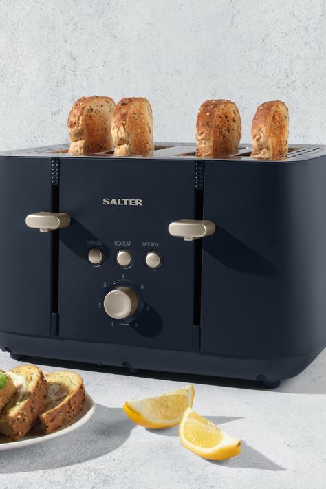 Salter Blue Salter Blue Marino 4 Slice Toaster 4 Slice Toaster, Crumpets, Bread Crumbs, Next Day, Next Uk, Kitchen Dining, The Next, Online Shop, Navy