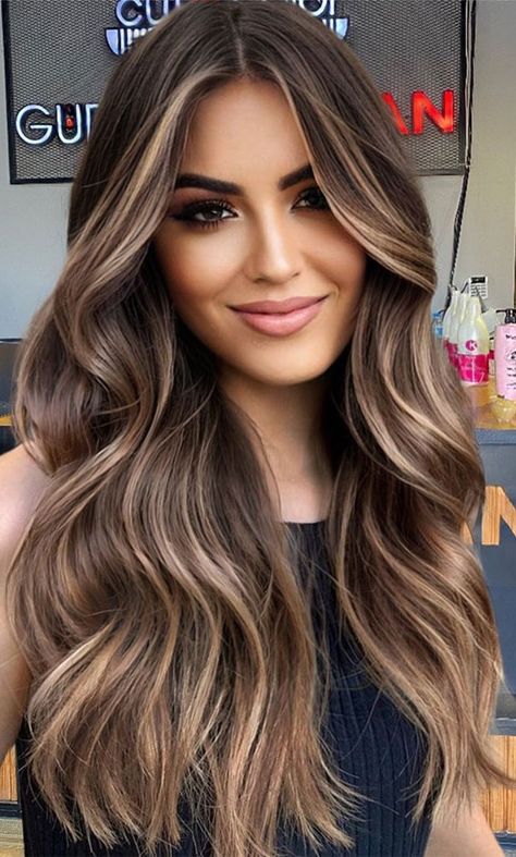 38 Best Hair Colour Trends 2022 That'll Be Big : Bronde Lob Hairstyle Hair Colour, Long Hair, Highlights, Hair