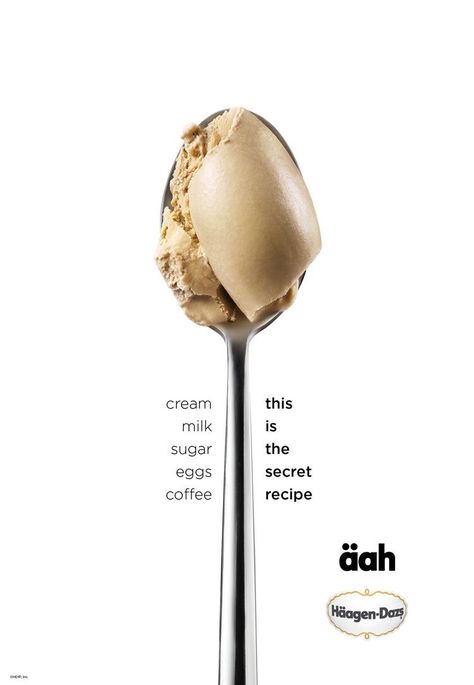 Haagen Dazs Ice Cream Photography, Ice Cream Campaign, Häagen Dazs Ice Cream, Ice Cream Pictures, Haagen Dazs, Ice Cream Photography, Ice Cream Poster, Egg Coffee, Food Art Photography