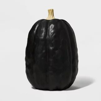 Outdoor Halloween Decorations : Page 10 : Target Pumpkin Sculpture, Black Pumpkins, Paper Wall Decor, Porch Pumpkins, Halloween Pumpkins Painted, Foam Pumpkins, Chic Halloween, Black Pumpkin, Felt Halloween