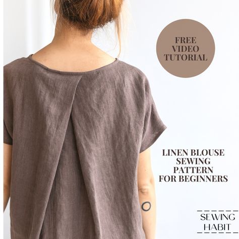 Women’s Clothing Sewing Patterns, Easy Linen Top Pattern, Sew House Seven Patterns, Sewing Patterns Linen, Linen Shirt Sewing Pattern, Linen Clothes Patterns, Linen Top Sewing Pattern, Linen Top Pattern, Linen Sewing Patterns