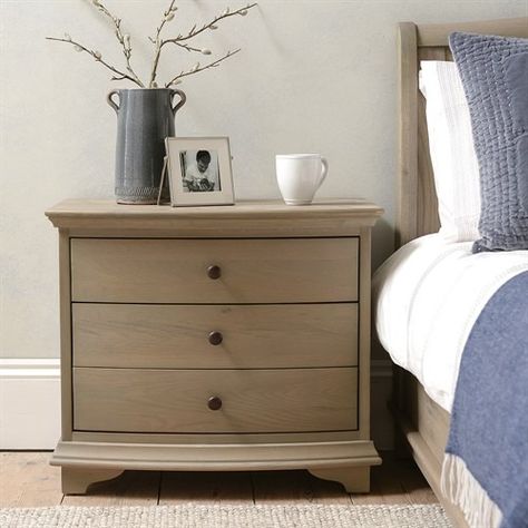 Wide Bedside Tables | Large Bedside Tables | The Cotswold Company Wide Bedside Table, Large Bedside Tables, Oak Vanity, 3 Drawer Bedside Table, Oak Bedside Tables, Bedside Cabinets, Chest Coffee Table, Dining Furniture Sets, Hallway Furniture