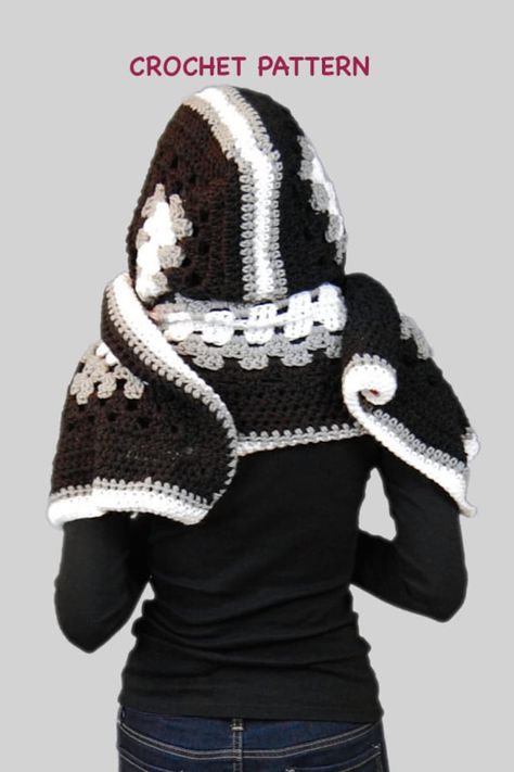 Crochet Hoodies, Crochet Hooded Scarf Pattern, Hooded Scarf Pattern, Beginning Crochet, Crochet Hooded Scarf, Hoodie Scarf, Crochet Hood, Crochet Hoodie, Crochet Hack