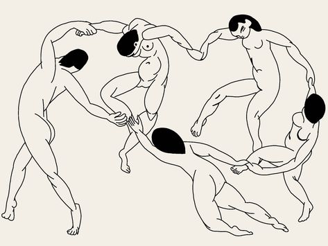 Dancing In Circle Drawing, Dance Circle Tattoo, Women Dancing In A Circle Tattoo, People Dancing In Circle Tattoo, People Dancing In A Circle, Dancing People Drawing, Dancing Figures Tattoo, Dancing People Tattoo, Dancing Circle