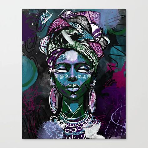 Look Within Canvas Print African Spirituality Art, Afrofuturism Art, Afrique Art, Afrocentric Art, Black Art Painting, Tableau Art, Art Africain, Black Artwork, Black Love Art