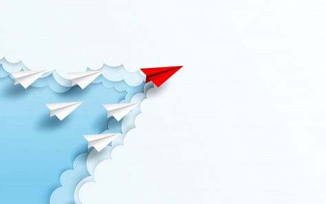 Red paper plane leadership to sky | Premium Vector #Freepik #vector #background #business #abstract #paper Leadership Background Design, Linkedin Background Banner Creative, Rocket Png, Linkedin Image, Sky Go, Yearbook Covers, Linkedin Background, Computer Wallpaper Desktop Wallpapers, Abstract Paper