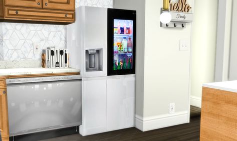 Smart Fridge, Smart Refrigerator, Sims 4 Piercings, Sims 4 Kitchen, Sims 4 Traits, Sims 4 Studio, The Sims 4 Pc, Free Sims 4, Sims 4 Children