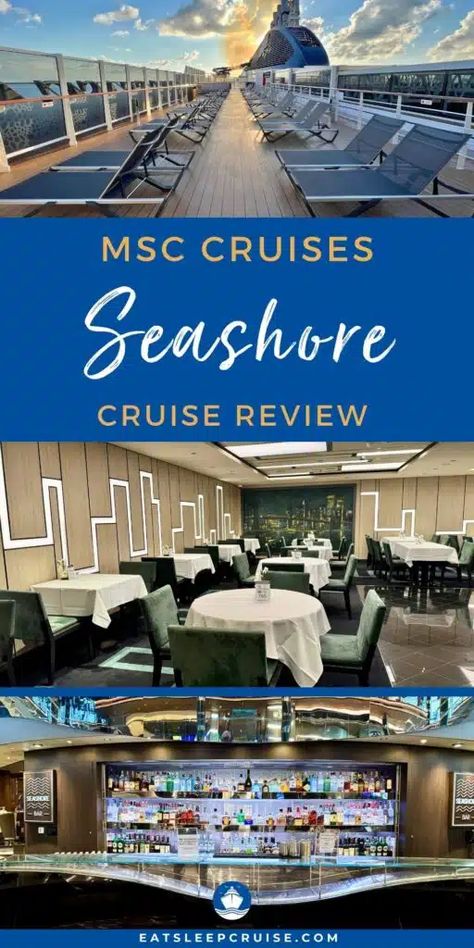 Our Honest MSC Seashore Cruise Ship Review  We sailed on MSC Cruises’ newest ship, MSC Seascape, when she debuted in late 2022. We had high hopes for this mega-ship, but unfortunately, it fell short on several fronts. But, we decided to give MSC Cruises another shot, this time in MSC Yacht Club. Now, we are back and share where MSC Cruises shines and where it falls short with our MSC Seashore cruise ship review. Msc Mediterranean Cruise, Msc Seashore, Msc Seascape, Cruise Checklist, Cruise Ideas, Cruise Life, Cruise Essentials, Western Caribbean, Msc Cruises