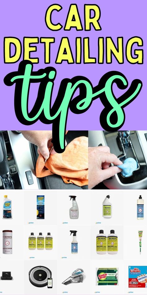 How to clean your car. Tips for cleaning your car. How to keep your car clean. Best Car Detailing Products, How To Clean Interior Of Car, How To Detail A Car Like A Pro, Car Cleaning Hacks Auto Detailing, Deep Clean Car Interiors, Cleaning Inside Of Car, Deep Cleaning Car, Car Detailing Diy, Clean Car Tires