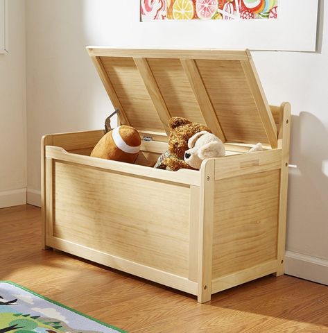 Kids' room storage + organization just got easier. Kids Toy Chest, Wood Kids Toys, Wood Toy Box, Wooden Toy Chest, Wood Toy Chest, Kids Toy Boxes, Wooden Toy Boxes, Toy Storage Solutions, Nursery Toys