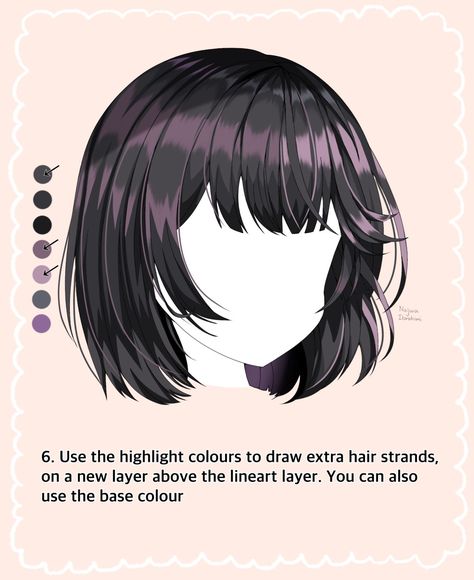 Shading Black Hair Digital, How To Shade Black Hair, Black Hair Tutorial, Tips For Artists, Drawing Help, Drawing Hair Tutorial, Digital Painting Techniques, Paint Brush Art, Digital Art Beginner