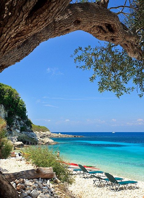 Breathtaking beauty! Paxos Island! Why not have a go on the hammocks under the olive trees... Paxos Greece, Paxos Island, Greece Islands, Olive Trees, Beach Beauty, Beautiful Places Nature, Island Travel, Honeymoons, Car Hire