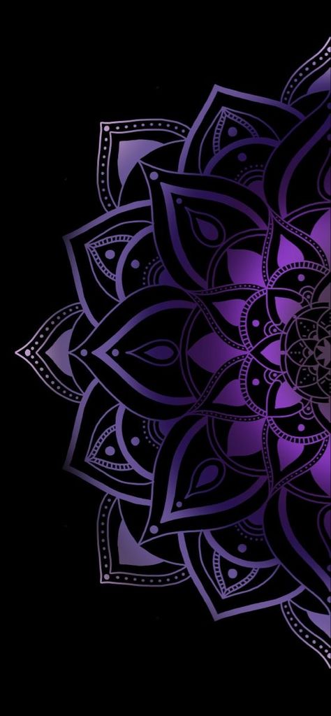 Purple Wallpaper Design, Mandela Wallpapers Iphone, Mandela Art Wallpaper, Purple Boho Wallpaper Iphone, Easy Colorful Mandala Art, Purple Mandala Art, Mandala Aesthetic Wallpaper, Dark Mandala Wallpaper, Meditation Wallpaper Iphone