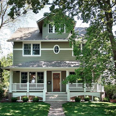 American Foursquare House, American Four Square House, Foursquare House, Four Square Homes, American Foursquare, Square House, Trendy House, Farmhouse Remodel, Exterior Home