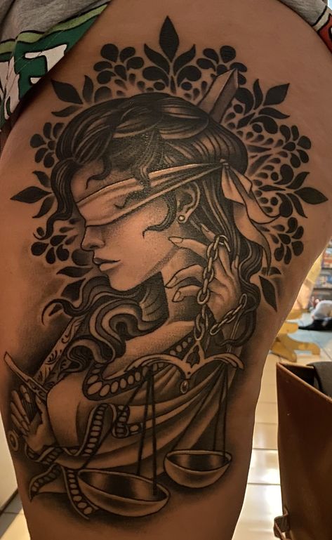 Lady Justice Tattoo, Harmony Tattoo, Justice Tattoo, African Tattoo, Tattoo Posters, Libra Tattoo, Tattoos For Women Half Sleeve, Goddess Tattoo, Lady Justice