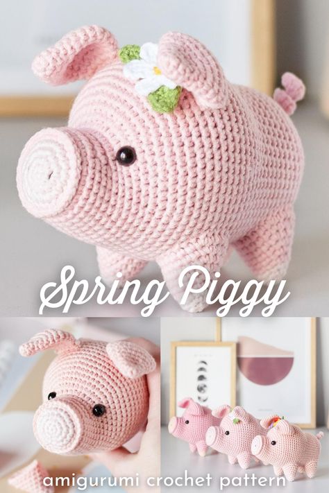 Crochet Pig Stuffed Animal, Free Pig Crochet Pattern, Crochet Pig Pattern Free, Pig Crochet Pattern Free, Pig Amigurumi Free Pattern, Crochet Pigs, Piggy Crochet, Crochet Pig Pattern, Pig Crochet Pattern