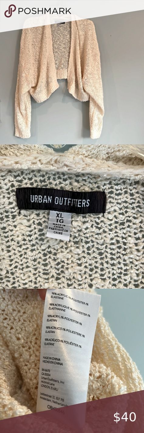 UO lightweight shrug sweater. NWOT. Shrug Sweater, Amsterdam, Urban Outfitters, China, Closet