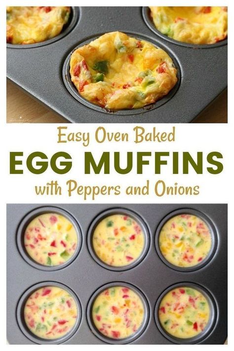 Easy Egg Bites Muffin Tins Healthy, Easy Egg Bites Oven, Egg Bites Healthy Oven, Ww Egg Bites Oven, Egg Bake With Peppers And Onions, Egg Bites With Peppers, Egg Bites Recipe In Oven, Egg Bites Oven Baked, Oven Baked Egg Bites