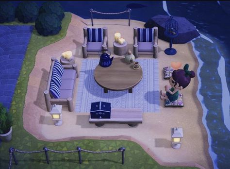 Town Island Animal Crossing, Small Beach Area Animal Crossing, Small Area Animal Crossing, Acnh Small Area Ideas Beach, Animal Crossing Pier Ideas, Small Areas Animal Crossing, Animal Crossing Wedding Ideas, Animal Crossing Ideas Town, Animal Crossing Area Ideas