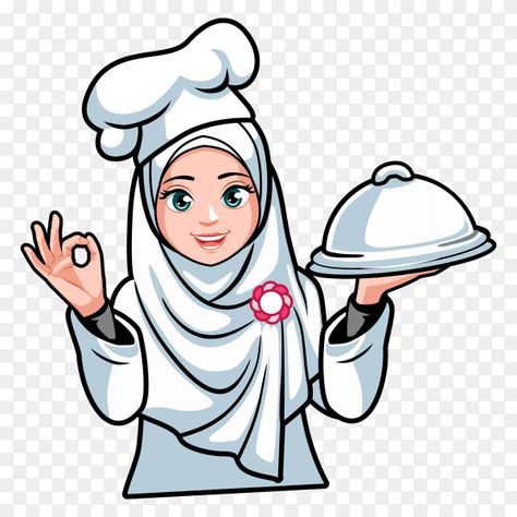 Hijab Logo, Food Background Wallpapers, Cartoon Chef, Chef Logo, Red Apron, Logo Design Inspiration Creative, Certificate Design Template, Female Chef, Pixel Color