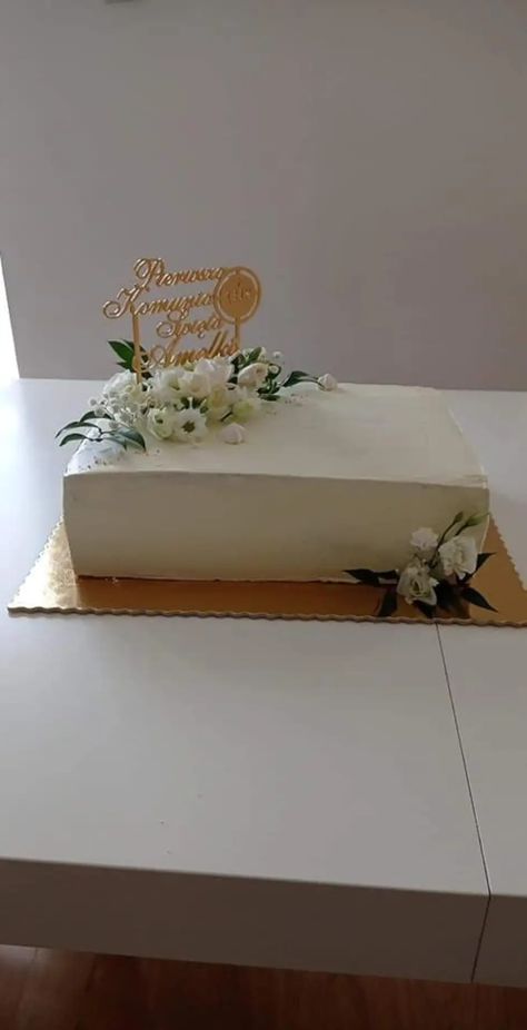 Engagement Sheet Cake Ideas, Elegant Sheet Cake Designs, White Sheet Cakes, Golden Anniversary Cake, Square Birthday Cake, Pastel Rectangular, Sheet Cakes Decorated, Baby Shower Sheet Cakes, Wedding Sheet Cakes