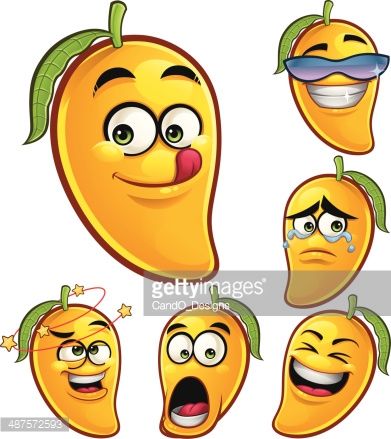 Mango Cartoon Set A Mango Cartoon Drawing, Mango Cartoon, Mango Fruta, Food Emoji, Dream Catcher Vector, Fruit Character, Glowing Skin Diet, Food Nails, Cartoon Fruit