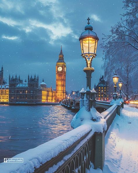 London Winter Aesthetic, London City View, London Snow, Panorama City, London Wallpaper, England Aesthetic, London Taxi, London Dreams, Beautiful Scenery Photography