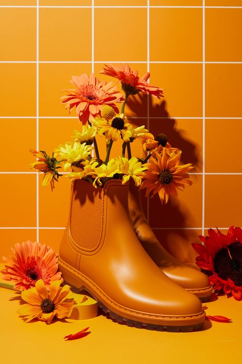 Mom got me these mustard boots for my bday! but lucky for me there has been no rain yet! :D so here's some fall flowers in them 😀... ⁠⁠⁠⁠ •⁠⁠⁠⁠⁠⁠⁠⁠⁠⁠⁠⁠⁠⁠⁠#vancouverfoodstylist #foodphotographer #propstyling #foodphotography #stilllifephotography #foodstylist #moodylight #beautifulbc #neewer #editwithus #floralphotography fallflowers Commercial Shoes Photography, Flowers And Rain, Shoe Photography, Ad Ideas, Wedding Rentals Decor, Accessories Photography, My Bday, Flower Sandals, Shoes Photography