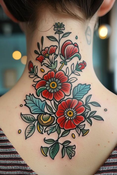 August Birth Flower Tattoo Ideas August Birth Flower, Birth Flower Tattoos, Flower Tattoo Designs, American Traditional, Fine Line Tattoos, Line Tattoos, Skin Art, Love Tattoos, Birth Flowers