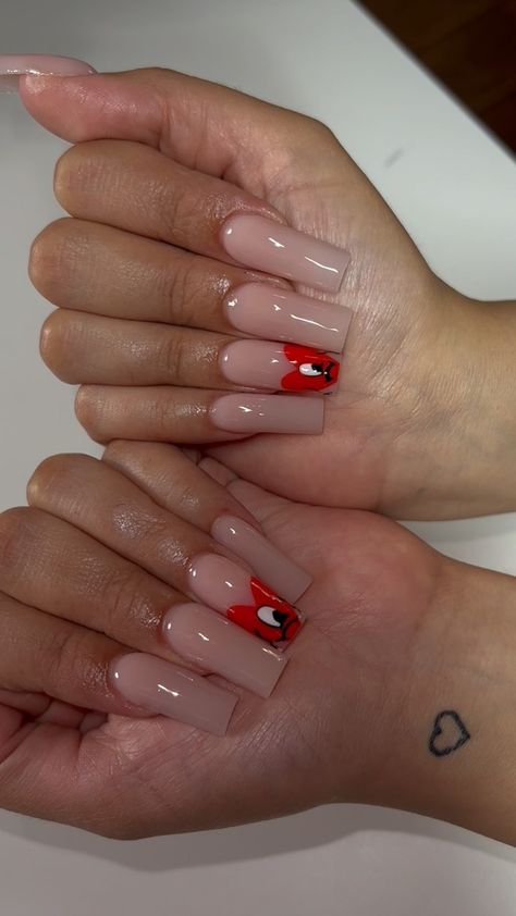 Bad Bunny Nails 2024, Bad Bunny Nails Nadie Sabe, Simple But Cute Nails Acrylic, Simple But Cute Nails, Bad Bunny Nails, Coffin Tips, Fye Nails, Hispanic Aesthetic, Bunny Nails