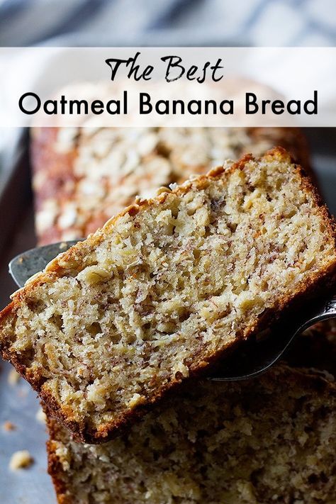 Yogurt Banana Bread, Oatmeal Bread Recipe, Oat Bread Recipe, Banana Oat Bread, Oatmeal Banana Bread, Cooking Bananas, Zucchini Banana Bread, Oatmeal Banana, Flours Banana Bread