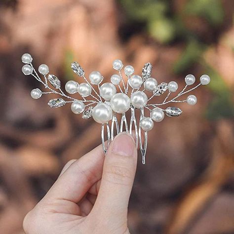 Bridal Hair Accesories, Hair Accessories Business, Deb Dress, Hair Accessories For Brides, Bridal Hair Clips, Pearl Hair Comb Wedding, Rhinestone Hair Clips, Bridesmaid Hair Comb, Pearl Hair Comb