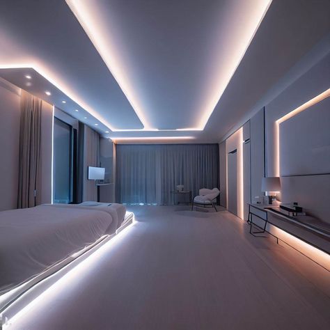 Apartment with led light strip white Interior Led Lights, Led Light Strip, Light Strip, Strip Light, Led Light Strips, White Interior, Strip Lighting, Led Light, Led Lights