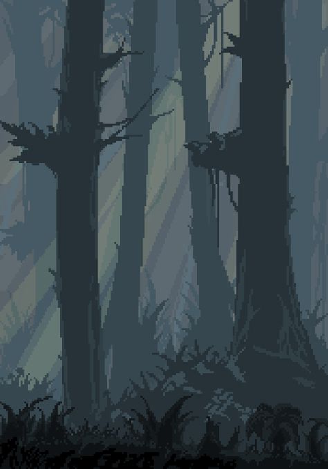 Pixel Art Gallery - Pixilart Pixel Kawaii, Pixel Background, Dark Forest Aesthetic, Forest Drawing, Drawing Application, Piskel Art, Pixel Art Background, Pixel Art Tutorial, Gothic Wallpaper