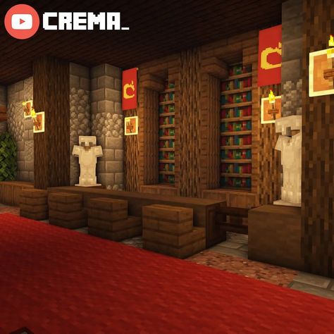 Medieval Inn, Chateau Interior, Minecraft Building Designs, Interior Design Minecraft, Modern Minecraft Houses, Minecraft Interior, Minecraft House Plans, Minecraft Cottage, Easy Minecraft Houses