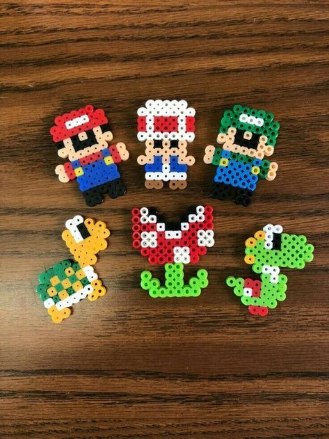 Hama Mario, Pixel Pokemon, Perler Bead Mario, Melt Beads Patterns, Hama Art, Hamma Beads Ideas, Easy Perler Bead Patterns, Melty Bead Patterns, Pearl Beads Pattern