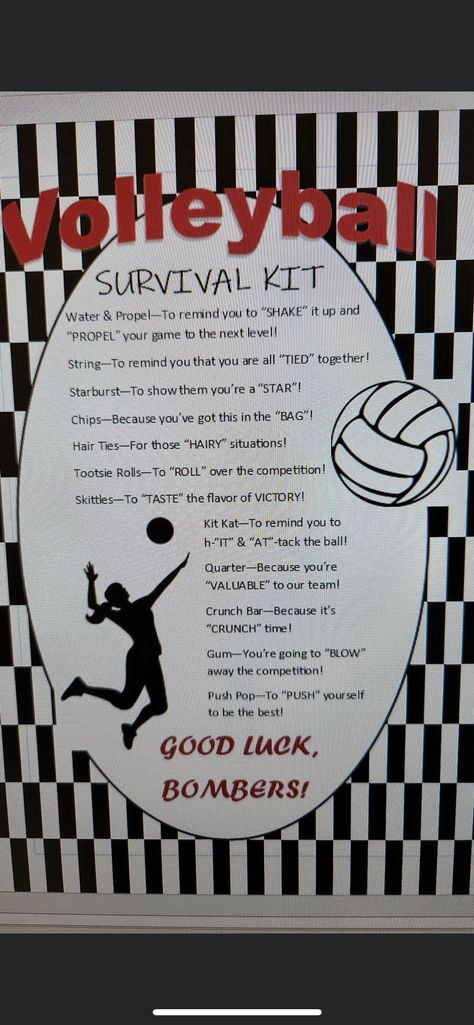 Volleyball Survival Kit Ideas, Volleyball Locker Decorations, Volleyball Crafts, Volleyball Locker, Volleyball Team Bonding, Sports Snacks, Volleyball Coach Gifts, Volleyball Team Gifts, Volleyball Photography