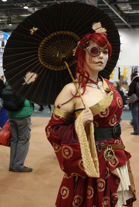 Cosplay London Comi-con. Japanese Steampunk. Steampunk Costume Ideas, Asian Steampunk, Steampunk Womens Fashion, Deco Punk, Steampunk Woman, Costume Ideas For Women, Steampunk Women, Diesel Punk, Lady Like