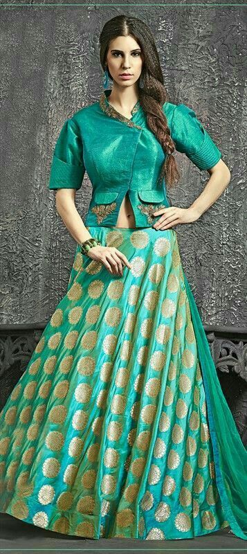 Long Lehenga, Banarasi Brocade, Indo Western Dress, Choli Designs, Salwar Kamiz, Fashion Designing, Dupion Silk, Blouse Design Models, Zari Work