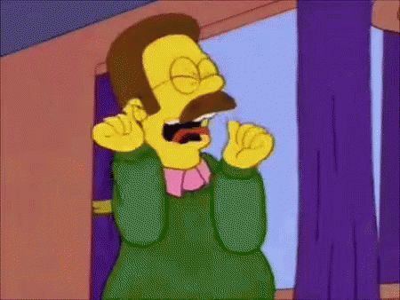 Flanders Simpsons, Simpsons Meme, Ned Flanders, Happy Gif, The Simpson, Cartoon Memes, Cute Memes, Funny Reaction Pictures, Meme Faces