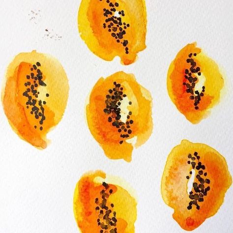 Watercolor Food, Watercolor Fruit, Watercolour Inspiration, Soyut Sanat Tabloları, Healing Food, Watercolor Art Lessons, Watercolor Inspiration, Art Inspiration Painting, Painting Art Projects