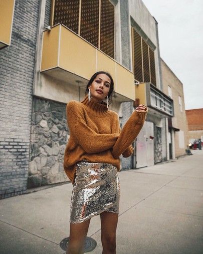 Models Style, Sixth Sense, Future Wardrobe, Sequin Outfit, 1m Followers, Cooler Look, Eclectic Fashion, Fashion Pieces, Skirt Outfit