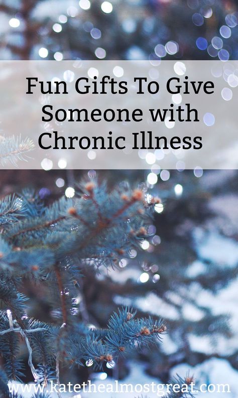 Text reads: Fun gifts to give someone with a chronic illness (end text). best gifts for someone with chronic pain, holiday gift ideas, ideas for holiday gifts, chronic illness gifts, chronic illness gift guide Gifts For Terminally Ill People, Gifts To Give Someone, Chronic Illness Humor, Illness Humor, Health Gifts, Funny Note, Life Tools, Serious Illness, Terminal Illness