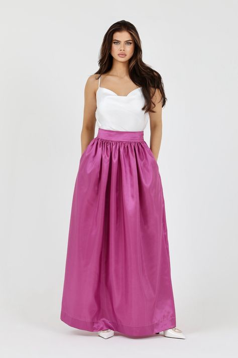 Taffeta Skirt, Skirt Elegant, Ball Skirt, Evening Skirts, Classic Skirts, Formal Skirt, Women Skirt, Skirt Summer, Womens Maxi Skirts