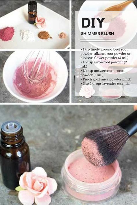 Diy Natural Makeup, Diy Makeup Recipe, Shimmer Blush, Makeup Recipes, Homemade Makeup, Homemade Cosmetics, Diy Kosmetik, Red Beets, Healthier Skin