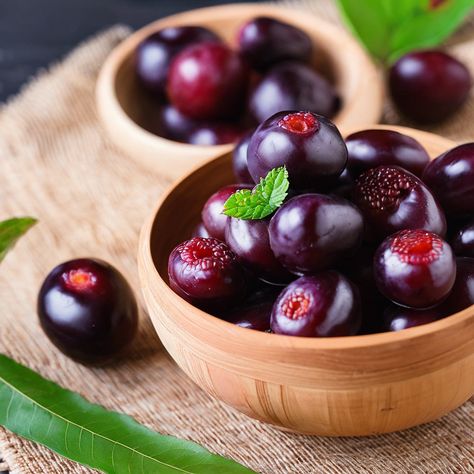 Indian blackberry, or Jamun (Syzygium cumini), is a nutrient-rich fruit Indigenous to the Indian subcontinent, celebrated for its health benefits and significance in Ayurveda. Jamun Fruit, Health Secrets, Indian Subcontinent, Ayurveda, Java, Blackberry, Health Benefits, Plum, Benefits