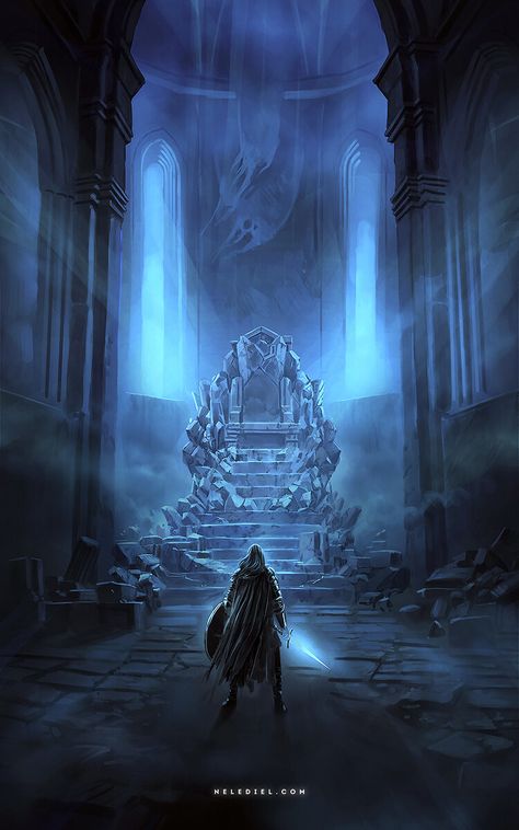 ArtStation - Old Throne, Nele Diel Dnd Ideas, Throne Room, 다크 판타지, Fantasy Castle, Fantasy Setting, Fantasy Places, 판타지 아트, Fantasy Inspiration, Environment Concept Art