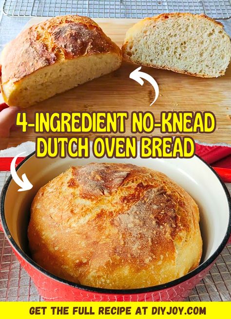 4 Ingredient Bread Recipe Dutch Ovens, Bread In Dutch Oven Quick, Dutch Oven Soda Bread, Bread In The Dutch Oven, No Knead Bread Dutch Oven 2 Hour, Dutch Oven Bread Recipes Quick, No Oven Stovetop Bread, Crusty Bread Recipe Dutch Oven, No Knead Bread Dutch Oven