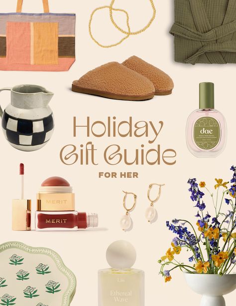 holiday gift guide : for her – almost makes perfect Holiday Gift Guide For Her, Gift Guides Women, Gift Guide Email Design, Holiday Gift Guide Design, Holiday Gift Guides, Holiday Gift Guide 2024, Christmas Post Design, Gift Guide Magazine, Wife Gift Guide